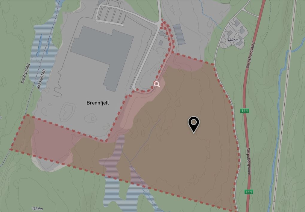 Ledige næringstomter på Rudskogen nær Sarpsborg